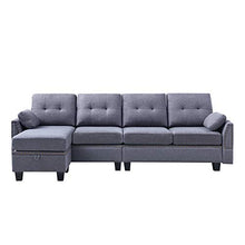 Load image into Gallery viewer, HONBAY Reversible Sectional Sofa Couch for Living Room L-Shape Sofa Couch 4-seat Sofas Sectional for Apartment Dark Grey