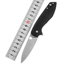 Load image into Gallery viewer, Ideale Outdoor Quality D2 Stainless Steel Folding Blade Knife Fishing Pocket Knife G10 Handle Black Knife Portable Survival Camping Tactical Clip Knife Collection EDC Tools with Gift Box New