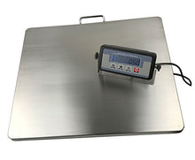 Load image into Gallery viewer, Angel USA Extra Large Platform 22 Inches x 18 Inches Stainless Steel 400 Pounds Heavy Duty Digital Postal Shipping Scale, Powered by Batteries or AC Adapter, for Floor Bench Office Weight Weighing