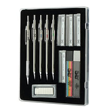 Load image into Gallery viewer, Mr. Pen- Metal Mechanical Pencil Set with Lead and Eraser Refills, 5 Sizes, 0.3, 0.5, 0.7, 0.9, 2mm, Drafting, Sketching, Architecture, Drawing Mechanical Pencils, Metal Mechanical Pencils