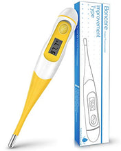 Load image into Gallery viewer, Digital Medical Thermometer for Fever - Oral, Rectal and Underarm Thermometer for Adults, Kids & Babies (Yellow)