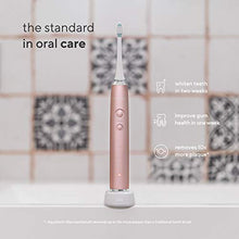 Load image into Gallery viewer, AquaSonic VIBE Series Ultra Whitening Pink Electric Toothbrush - 8 DuPont Brush Heads & Travel Case Included - Sonic 40,000 VPM Motor & Wireless Charging - 4 Modes w Smart Timer - Satin Rose Gold