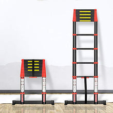 Load image into Gallery viewer, BEETRO 15.5ft Aluminum Telescoping Ladder Extension Folding Ladder, One-Button Retraction Soft-Close System, 330lbs Max Capacity for Indoor and Outdoor Use, More Durable and Safer with Balance Rod