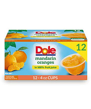 Load image into Gallery viewer, Dole Fruit Bowls, Mandarin Oranges in 100% Fruit Juice, 4 Ounce , 12 cups (Pack of 12)