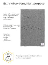 Load image into Gallery viewer, Burt's Bees Baby - Burp Cloths, 5-Pack Extra Absorbent 100% Organic Cotton Burp Cloths, Cloud White Solids