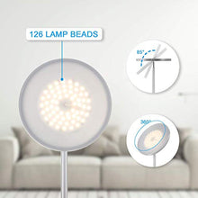 Load image into Gallery viewer, 2PCS, 1Silvery Grey+1Black, JOOFO Floor Lamp,30W/2400LM Sky LED Modern Torchiere 3 Color Temperatures Super Bright Floor Lamps-Tall Standing Pole Light with Remote & Touch Control