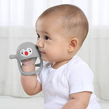 Load image into Gallery viewer, Smily Mia Penguin Buddy Never Drop Silicone Baby Teething Toy for 0-6month Infants, Baby Chew Toys for Sucking Needs, Hand Pacifier for Breast Feeding Babies, Car Seat Toy for New Born, Grey