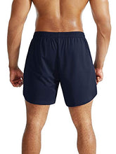 Load image into Gallery viewer, Neleus Men's 2 in 1 Running Shorts with Liner,Dry Fit Workout Shorts with Pockets,6070,2 Pack,Black/Navy Blue,US XL,EU 2XL