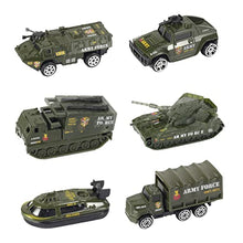 Load image into Gallery viewer, JOYIN Military Transport Cargo Airplane Car Toy Play Set Including Friction Powered Helicopter with Light, 6 Die-Cast Military Cars & 12 Army Men Figures for Over 3 Years Old Boys and Girls