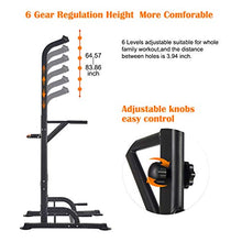 Load image into Gallery viewer, RELIFE REBUILD YOUR LIFE Power Tower Pull Up Dip Station for Home Gym Adjustable Height Strength Training Workout Equipment