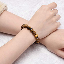 Load image into Gallery viewer, Top Plaza Natural Stone Beads Bracelets Semi Precious Gemstones Healing Crystal Stretch Beaded Bracelet(Amethyst/Tiger Eye Stone/Green Aventurine/Rose Quartz)