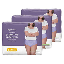 Load image into Gallery viewer, Amazon Basics Incontinence & Postpartum Underwear for Women, Maximum Absorbency, Large, 54 Count, 3 Packs of 18 (Previously Solimo)