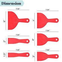 Load image into Gallery viewer, Bates- Putty Knife, Variety Size Pack, Set of 6, Plastic Scraper, Plastic Putty Knife, Putty Knife Set, Plastic Spreader, Spackle Tool, Plastic Putty Knife Scraper, Plastic Scraper Tool, Putty Scraper