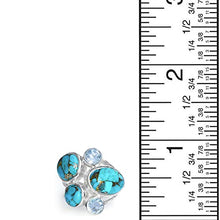 Load image into Gallery viewer, YoTreasure Blue Turquoise & Topaz 925 Sterling Silver Statement Ring Gemstone Jewelry