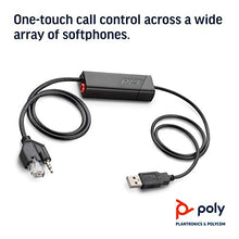 Load image into Gallery viewer, Poly (Plantronics + Polycom) Plantronics - Electronic Hook Switch APU-76 (Poly) - Cable for DECT and 900 MHz Headset - One Touch Call Control, Black (211076-01)