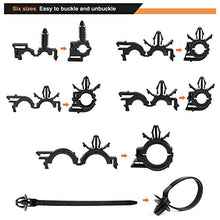 Load image into Gallery viewer, GOOACC 60Pcs Car Wire Loom Routing Clips Assortment - 6 Different Sizes Universal Wiring Harness Routing Clip Replacement Parts for Honda GM Mazda