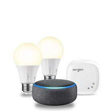 Load image into Gallery viewer, Echo Dot (3rd Generation) - Charcoal with 2 Smart Bulb Kit by Sengled