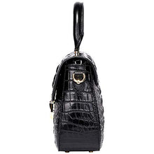 Load image into Gallery viewer, PIJUSHI Leather Crossbody Shoulder Bags for Women Designer Crocodile Purse Satchel Handbag (99806 Black)