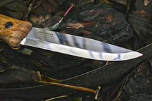 Load image into Gallery viewer, BPS Knives BS3FTS Outdoor Fixed Blade Camping Knife with Leather Sheath Cover | Bushcraft Knife Full Tang Carbon Steel Camp Scandinavian Scandi Knife Grind Bush Survival Gear Tool (Carbon-Steel)