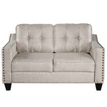 Load image into Gallery viewer, 3 Piece Sectional Sofa Set Couch Sets for Living Room with Sofa Loveseat Armchair, Living Room Furniture Sofa Set with nailhead 3 Seats Loveseat Single Chair Sectional Set 3PCS Living Room Set (Beige)