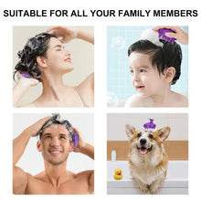 Load image into Gallery viewer, SetSail 2 Pack Shower Body Brush with Bristles and Loofah & Hair Scalp Massager Shampoo Brush, Long Handle Back Scrubber for Shower, Soft Silicone Hair Scalp Scrubber, Dry and Wet Hair Brush