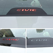 Load image into Gallery viewer, JEYODA for Civic High Brake Light Sticker Acrylic Projection Board Decal Top Tail Light Stickers Car High Mounted Decorative Emblems for Honda Civic 10th (vinly Sticker for Civic 10th)