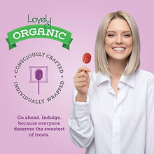 Load image into Gallery viewer, ORGANIC Lollipops - Lovely Co. 7oz Bag (40 count) - Strawberry, Pomegranate, Mango & Grape Flavors | NO HFCS, GLUTEN or Fake Ingredients, 100% VEGAN & Kosher!