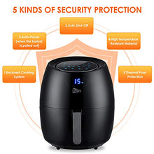 Load image into Gallery viewer, Uten Air Fryer 6.9QT, Electric Non-Stick Air Fryers Oven Oilless Cooker, 8 Cooking Preset, Instant Temp/Time Control, LED Digital Touchscreen - Black