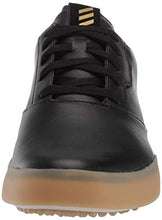 Load image into Gallery viewer, adidas Men's Adicross Retro Golf Shoe, core Black/Gold Metallic/Gum, 15 Medium Wide US