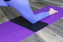Load image into Gallery viewer, SukhaMat Yoga Knee Pad - New! 15mm (5/8") Thick - The Best Yoga Knee pad for a Pain Free Fitness Exercise Workout. Cushions Pressure Points. Complements Your Full-Size Yoga mat. (Black)