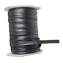 Load image into Gallery viewer, Newmind Faux Leather Single Fold Bias Tape 50 Yards Continuous Bulk Spool for Apparel Sewing, Quilting, Binding, Decorating, DIY Craft - Black
