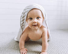 Load image into Gallery viewer, Spasilk Bath Hooded Towels & Washcloths Set for Babies, 23-Piece Gift Set, Grey, (Gift GBA23 0501)