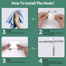 Load image into Gallery viewer, Shower Squeegee for Shower Glass Door, All-Purpose Stainless Steel Shower Squeegee with Hook for Bathroom, Mirrors, Tiles and Car Windows (Silver, 14-Inch)