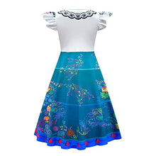 Load image into Gallery viewer, Kids Girls Mirabel Costume Dress Cosplay Mirabel Princess Skirts Outfits with Bag Summer Dress(dress 3+Bag,6 Years)