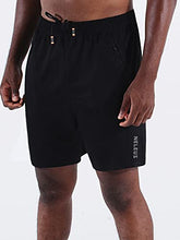Load image into Gallery viewer, Neleus Men's Basketball Shorts 7" Workout Running Shorts,6083,3 Pack,Black/Blue/Red,L