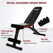 Load image into Gallery viewer, Yes4All Adjustable Weight Bench / Utility Weight Bench with Foldable Design - Multi-purpose Flat/Incline/Decline Bench for Home Gym (Red)