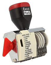 Load image into Gallery viewer, ExcelMark 12 Phrase Dater Rubber Stamp