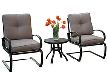 Load image into Gallery viewer, Kozyard Susan 3 PCs Patio Bistro Set Outdoor Furniture for Patio, Garden, and Yard with Cushioned Seats(Beige)