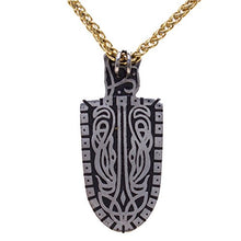 Load image into Gallery viewer, Asoodehdelan Gold Pt Cyrus The Great Farvahar Necklace Chain Iranian Persian Faravahar Gift (24" Gold Chain)