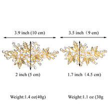 Load image into Gallery viewer, Sppry Wedding Hair Clips (2 Pcs) - Rhinestone Pearl Hair Accessories for Bridal Women (Silver)