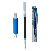 Load image into Gallery viewer, Pentel Gel Ink Pen, EnerGel RTX Gel Pens, 0.7 mm Metal Tip, Black/Silver Barrel, Blue Ink, 12 Each (BL77-C)