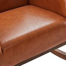 Load image into Gallery viewer, BELLEZE Modern Rocking Chair Upholstered Fabric High Back Armchair Padded Seat for Living Room, Caramel