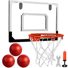 Load image into Gallery viewer, Indoor Mini Basketball Hoop Set with 3 Balls for Kids and Adults - Pro Mini Basketball Hoop for Door & Wall with Complete Basketball Accessories Perfect Christmas Birthday Gifts for Kids Boys Teens