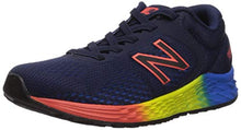 Load image into Gallery viewer, New Balance Kid's Fresh Foam Arishi V2 Bungee Running Shoe, Pigment/Coral Glow, 2 M US Little Kid