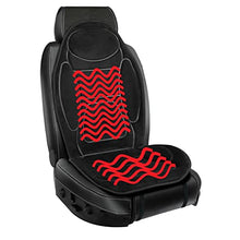 Load image into Gallery viewer, Sojoy Winter Car Seat Cushion for Driver, Warm Soft Car Seat Cover with Multi-Functional Controller for Cold Days(Black)