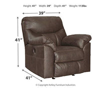 Load image into Gallery viewer, Signature Design by Ashley Boxberg Power Rocker Recliner Teak