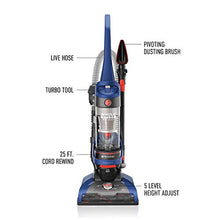 Load image into Gallery viewer, Hoover UH71250 WindTunnel 2 Whole House Rewind Corded Bagless Upright Vacuum Cleaner with HEPA Media Filtration, Blue