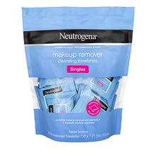 Load image into Gallery viewer, Neutrogena Makeup Remover Facial Cleansing Towelette Singles, Daily Face Wipes to Remove Dirt, Oil, Makeup & Waterproof Mascara, Gentle, Alcohol-Free, Individually Wrapped, 20 ct