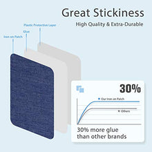 Load image into Gallery viewer, Iron on Patches for Clothing Repair 20PCS, Denim Patches for Jeans Kit 3" by 4-1/4", 4 Shades of Blue Iron On Jean Patches for Inside Jeans & Clothing Repair