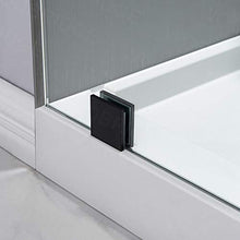 Load image into Gallery viewer, WOODBRIDGE MBSDC6076-MBL Frameless Sliding Glass Shower Door | 56"-60"W x 76"H | Matte Black Finish